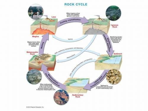 Use the image below and the Rock Cycle Resource to describe how the Rock Cycle and Tectonic Plates