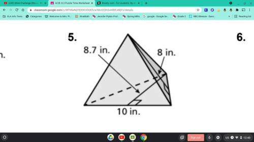 Please help Find the surface area of the pyramid. The side lengths of the base are equal.