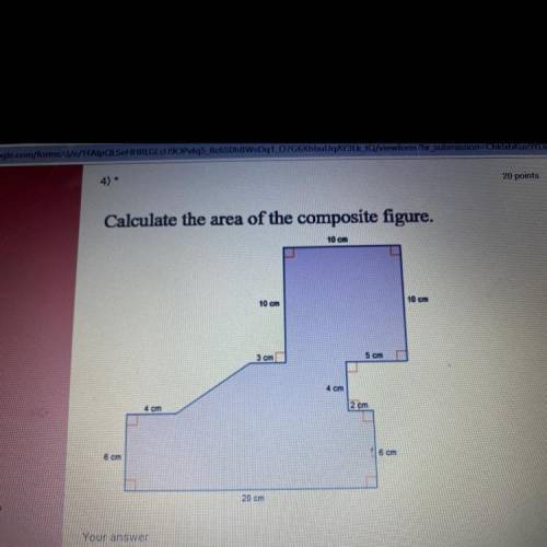 Calculate the area of the composite figure. Answer the question I’ll give you brainliest.