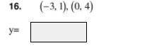 Write in slope-intercept form an equation of the line that passes through the given points.