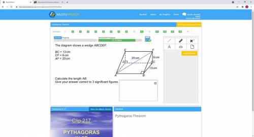 Calculate the length AB to 3 significant figures
