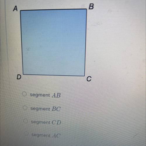 Given square ABCD, which line segment could be an image of side AD using only a translation?