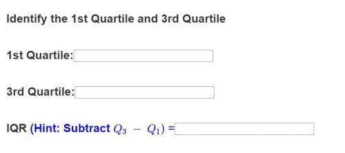 Use the dot plot to identify the 1st Quartile, 3rd Quartile and IQR.