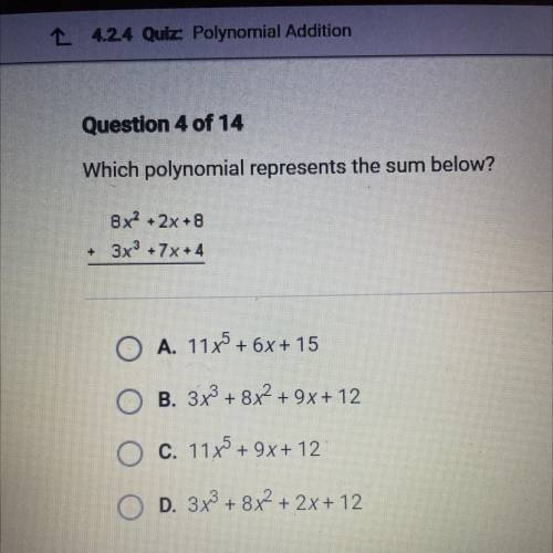 10 POINTSwhich polynomial represents the sum below ?