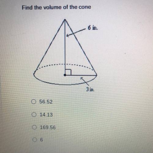Find the volume of the cone plsss help