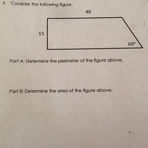 PLEASE HELP

6. Consider the following figure.
Part A: Determine the PERIMETER of the figure above