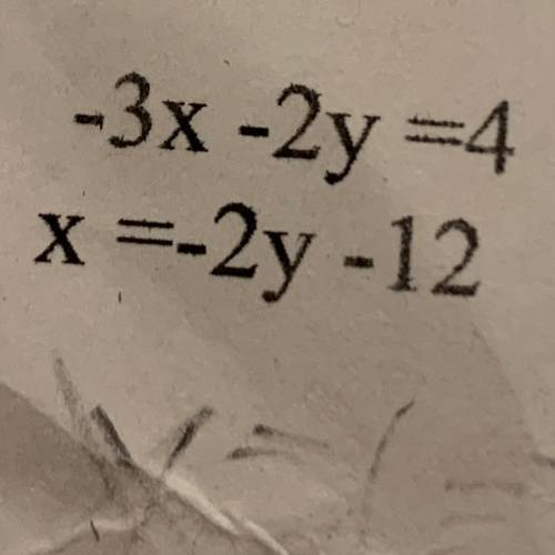 can someone tell me the answer pls ill give brainlist and points i have to solve each system by sub