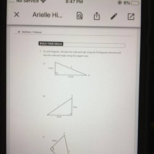 I need help with grade 11 math with Pythagorean theorem with a and b