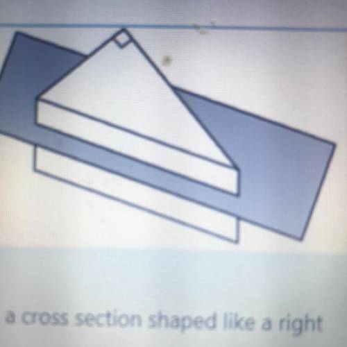 A plane slices through a prism parallel to the bases to create a cross section shaped like a right