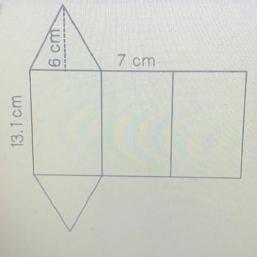 What is the total surface area of the figure below?

A.359.1 cm2
B.275.1 cm2
C.400 cm2
D.317.1 cm2