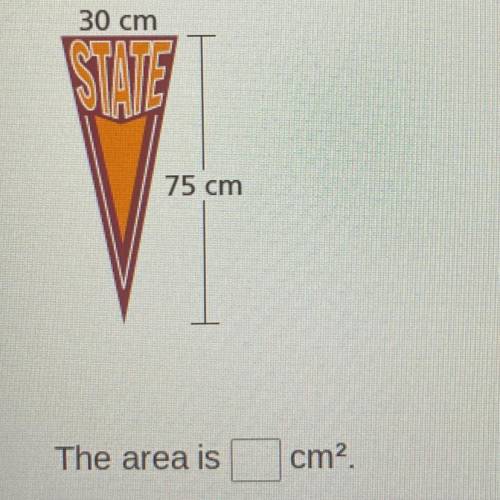 Find the area of the triangle 
!NO LINKS, NO FILES!
please :)