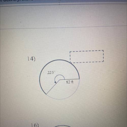 What is the arc length of the central angle is 225 degrees and the radius of the circle is 12 feet?