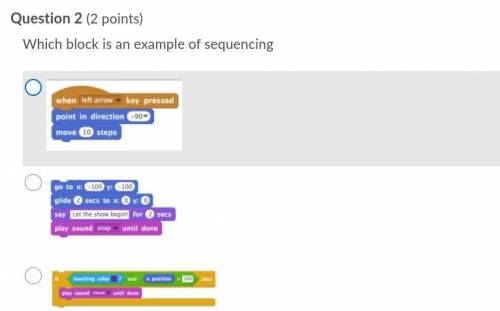 Which block is an example of sequencing