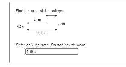 Find the area of the polygon.