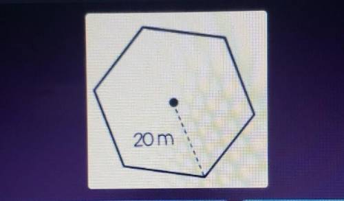 What is the area of the regular hexagon to the nearest tenth?​