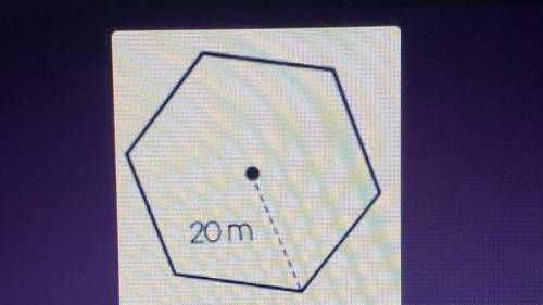 What is the area of the regular hexagon to the nearest tenth? ​