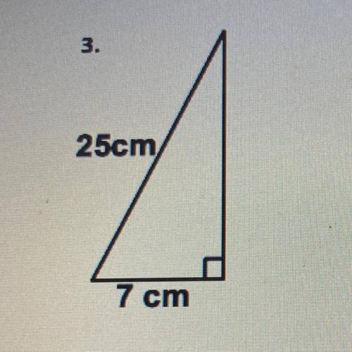 Find the missing side using the pythagorean theorem