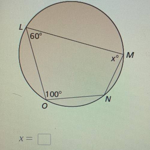 Need help. Find the value of x