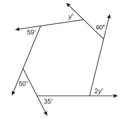 HELPP!!
Use the angle relationships in the diagram to solve for y. Show all work.
