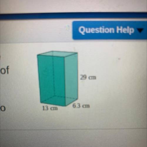 8.8.PS-14

A box has the shape of a rectangular prism with height 29 cm. If the
height is increase