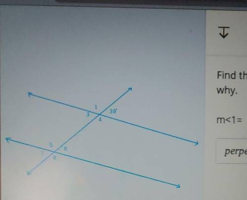Find the measure of the angle and explain why?for 1,3,4,5,6,7,8​