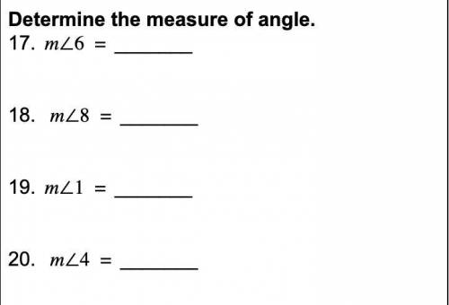 Determine the measure of angle.