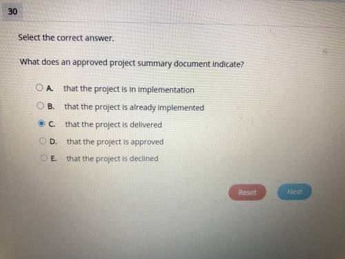 What does an approved project summary document indicate?