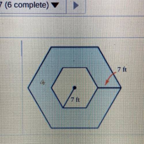 Pleaseeeee answer it 
The polygons are regular polygons find the area of the shaded region