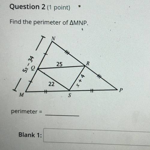 PLEASE HELP!!! I have no clue how to find the perimeter of MNP
