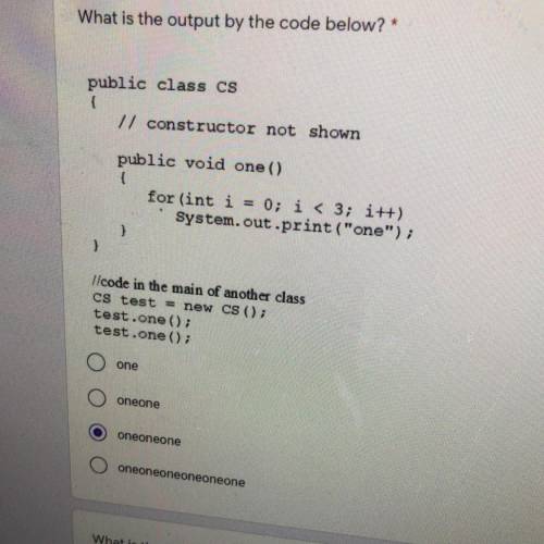 What is the output of the code below