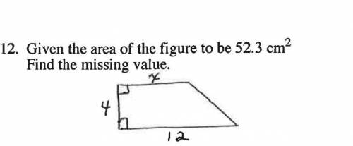 Find thee area of the missing angle (pls help)