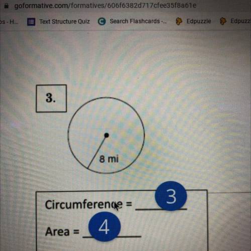 What is the circumference and area?