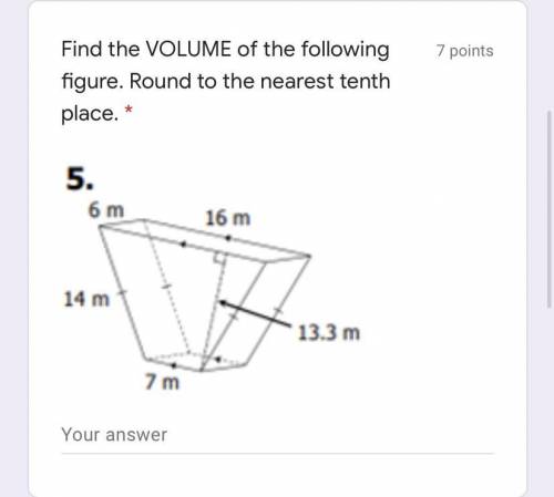 Please help me fine the volume of this shape please please