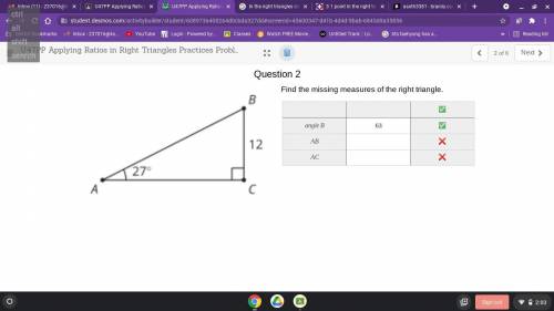 Help me i literally post this two or 3 time

In the right triangles shown, the measure of angle AB