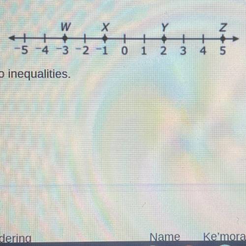 Complete the two inequalities.
Y < _______ X > _______
