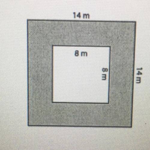 3. Two squares were used to form the following figure. What is the area of the shaded region?

A 2