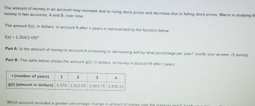 The amount of money in an account may increase due to rising stock prices and decrease due to falli