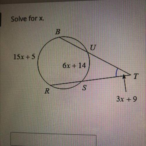 Solve for x. Please someone help me answer this question, I’ll appreciate it very much.