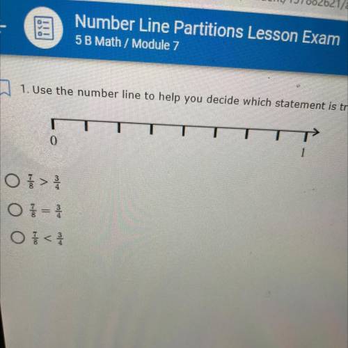 Use the number line to help you decide which statement is true