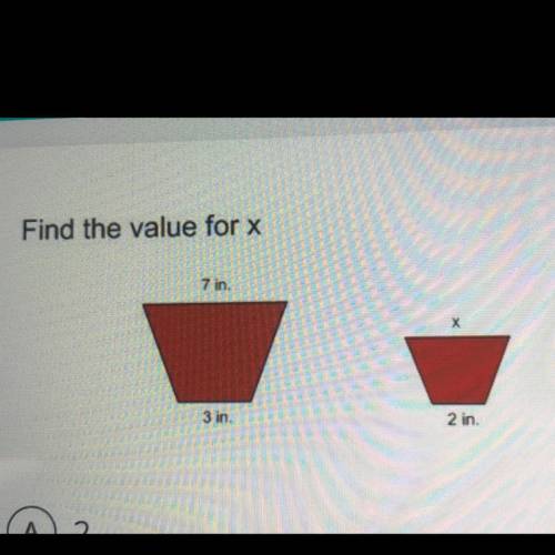 Find the value for x.