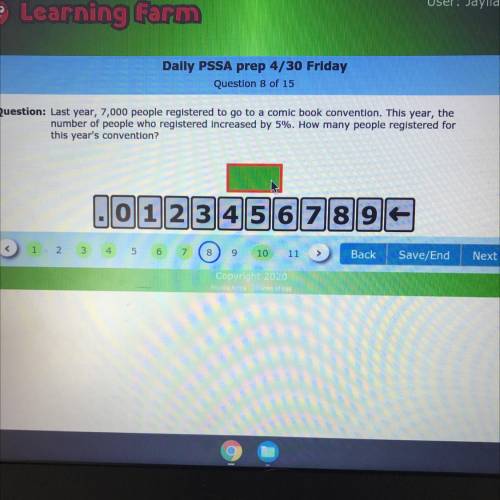 User: Jaylian.)

Learning farm
Daily PSSA prep 4/30 Friday
Question 8 of 15
52:38
>
Question: L