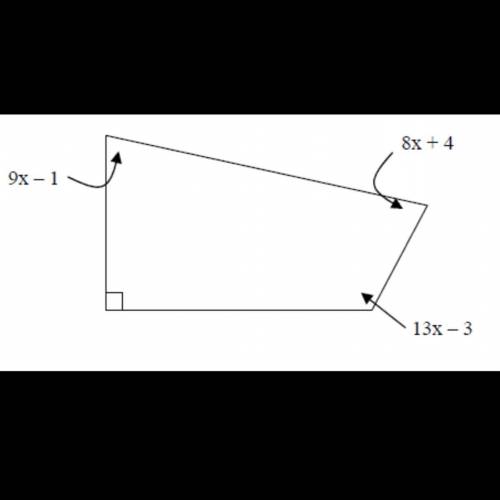 What is the measure of the largest angle in this quadrilateral?