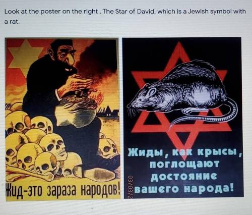 ITS A REAL QUESTION

The image below shows two posters seen in Europe in the 1930's and 1