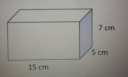 Find the surface area of the rectangular prism:​
