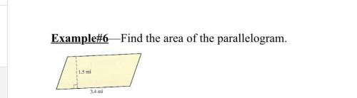 Find the area of the parallelogram.