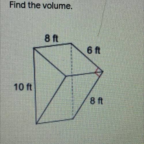 PLS HELP
Find the volume.