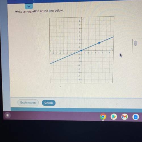 Can you guys help? Another question about writing out an equation of the line shown in the graph