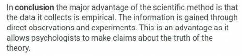 What is an advantage of the scientific method?