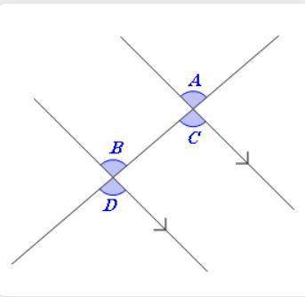 27. Consider the diagram below. Which pair of angles is a pair of alternate interior angles?

a. a