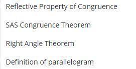 Use the following diagram and information to complete the proof.

Given: ABCD is a rectangle.
Prov